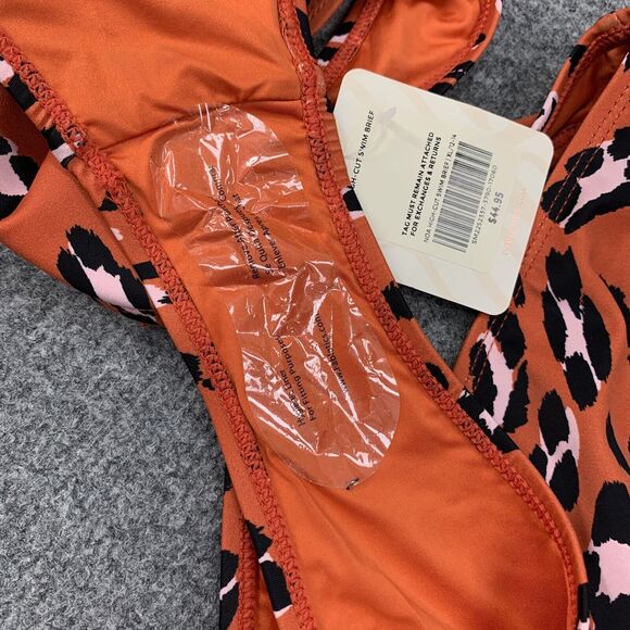Fabletics Bikini Bottom Womens XL Extra Large Cheetah Noa High Cut Swim Brief - Picture 11 of 14